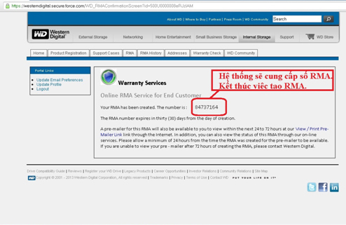 hướng dẫn kiểm tra bảo hành ổ cứng WD
